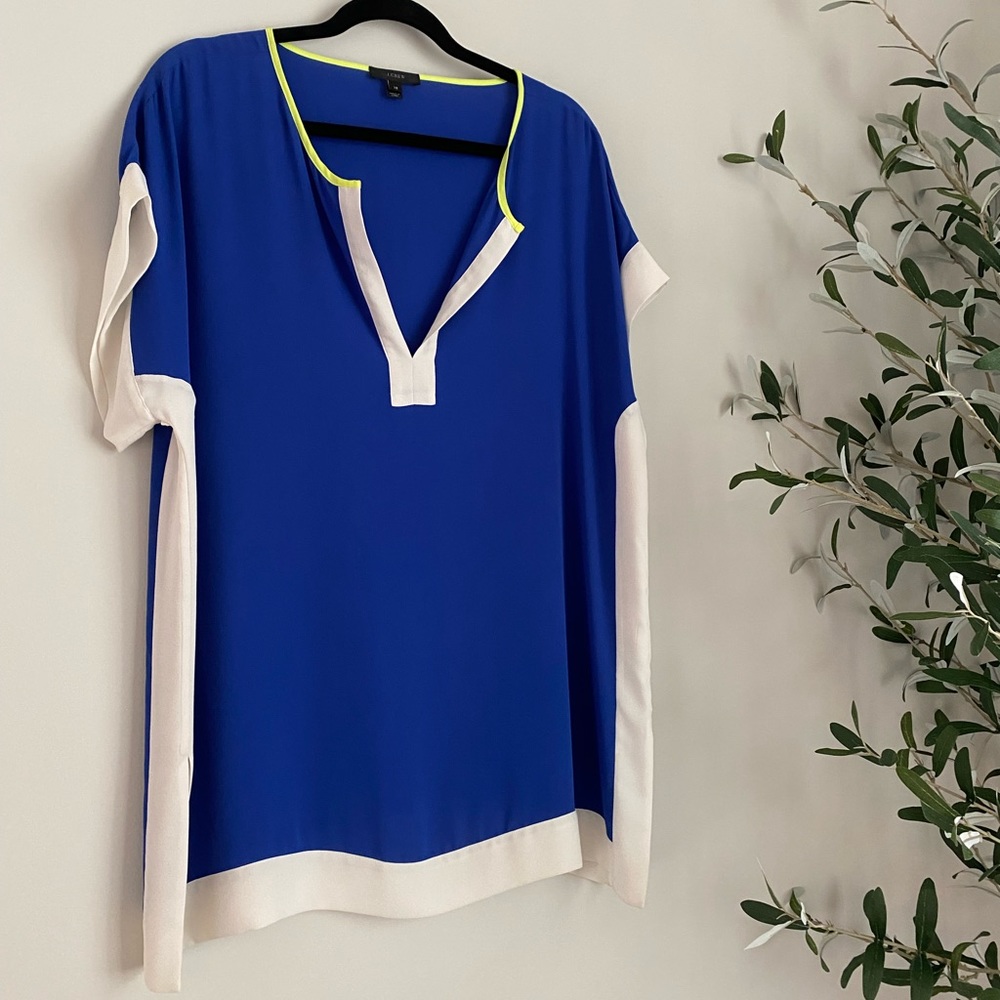 XS and vibrant J. Crew blouse